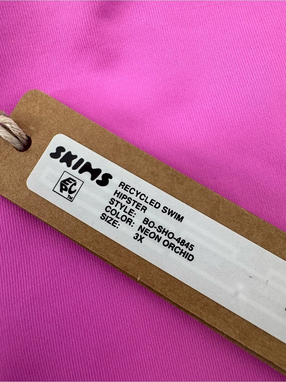 New Skims Recycled Swim Bikini Bottom Size 3X Neon Orchid